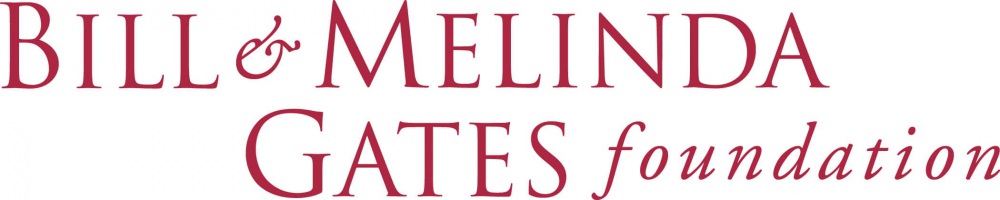 Bill & Melinda Gates Foundation Logo, red text.